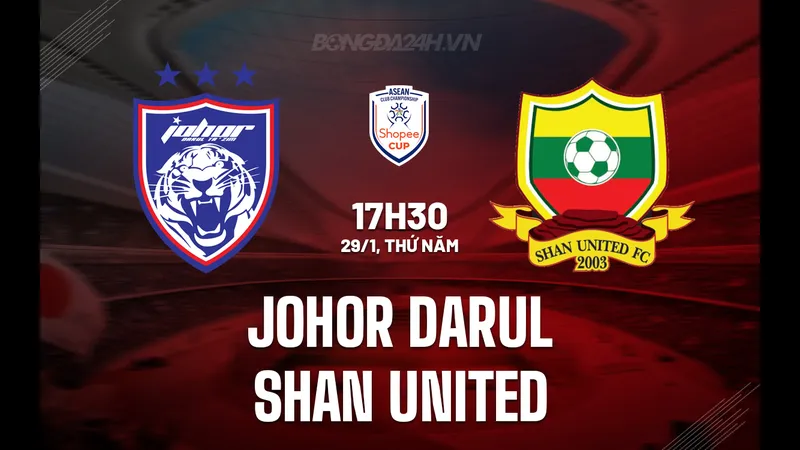 Cầu thủ Johor DT và Shan Utd đấu tranh gay gắt trên sân Cầu thủ Johor DT và Shan Utd đấu tranh gay gắt trên sân
